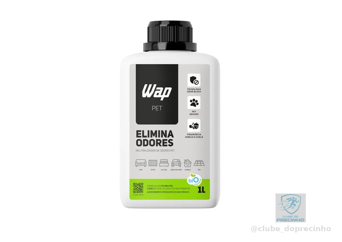 Eliminador de Odores Pet WAP Elimina Odores 1 Litro Líquido Cereja e Avelã
