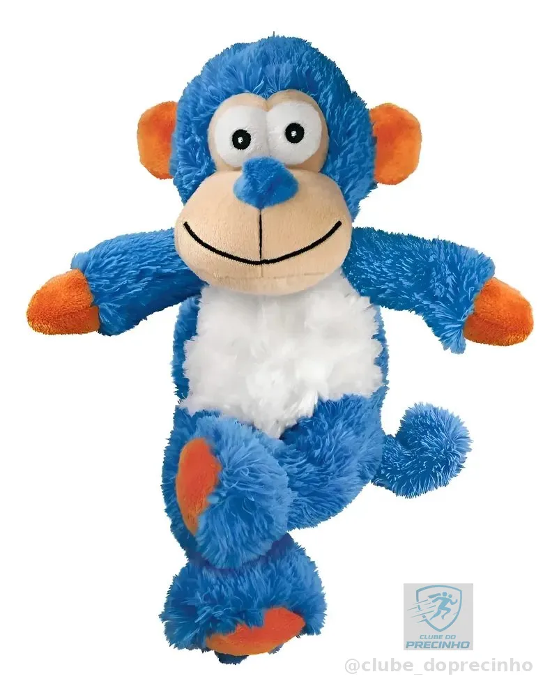 Pelucia Kong Cross Knots Monkey Grande P/ Cães Azul