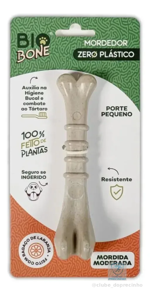 Mordedor Natural P/ Cães Zeroplastic Biobone Pet P Laranja