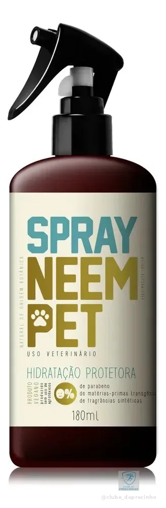 Repelente Natural Pet Neem 180ml Anti Pulgas e Carrapatos Cães e Gatos