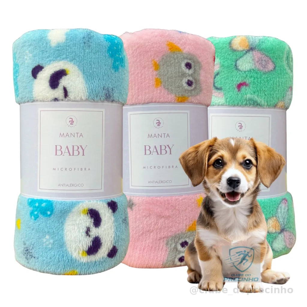 1 Manta Mantinha Pet Cobertor/Coberta Microfibra Soft Estampado/Macia/Quente/Antiácaro/Cachorro/Gato