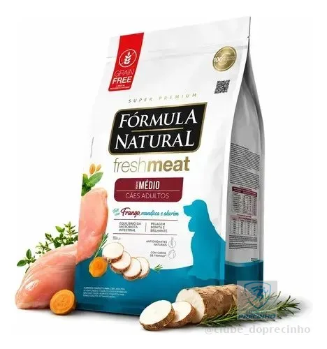 Ração Fórmula Natural Fresh Meat Cães Raças Médias Adultos Frango 12kg