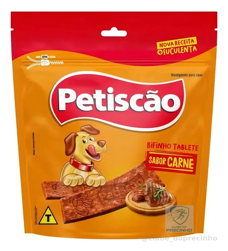 Petiscão bifinhos mastigáveis para cães adultos sabor carne 1kg petiscão