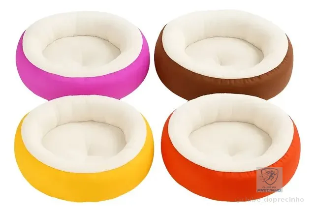 Caminha Redonda Pet Sherpa Cama Para Cães Gatos Macia Quente