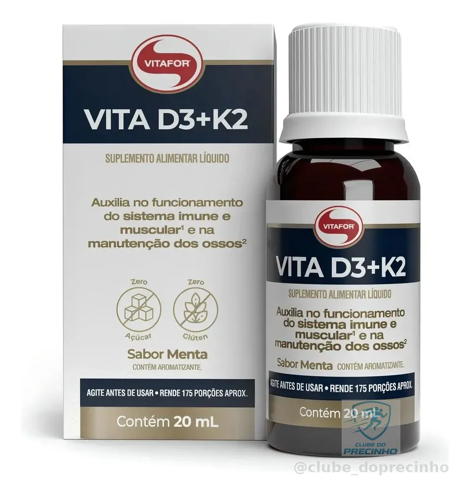 Vita D3 + K2 Sabor Menta 20ml Vitafor