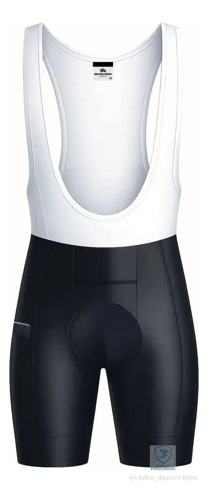 Bretelle Masculino Ciclismo Short Forro Gel Alta Performance Branco G