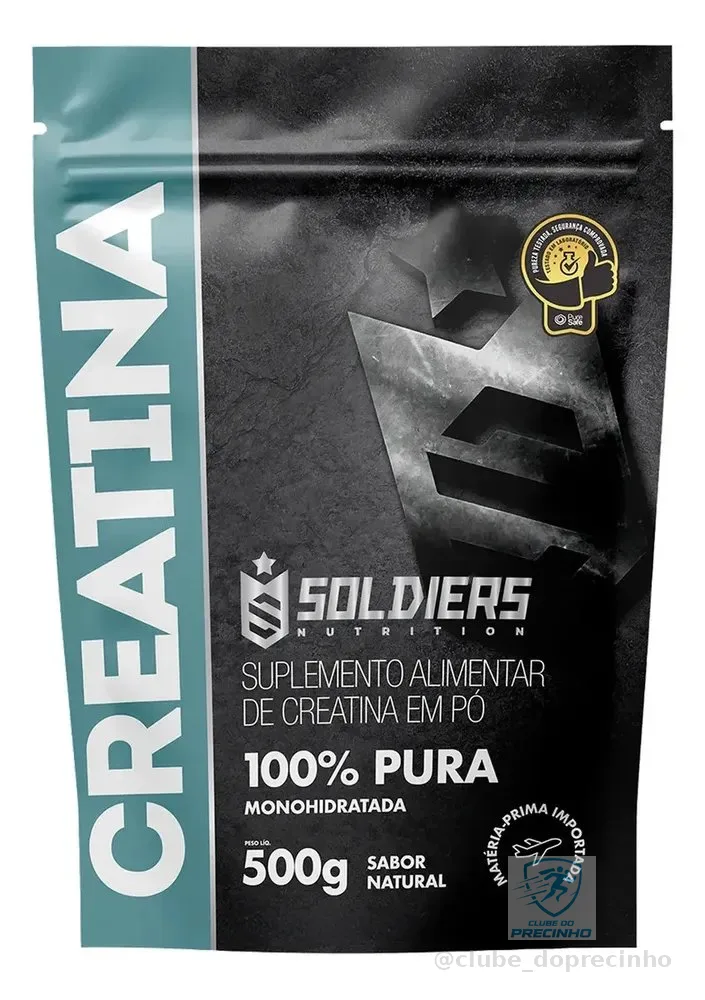 Creatina 500g Suplemento Monohidratada em pó 100% Pura - Soldiers Nutrition