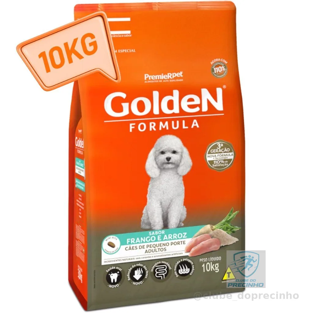 Ração Golden Formula Cães Mini Bits Adultos 10kg Frango & Arroz