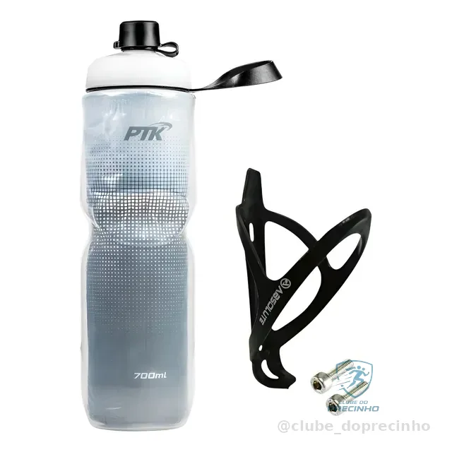 Garrafa Caramanhola Térmica P/ Bicicleta 700ml C/ Suporte Ab