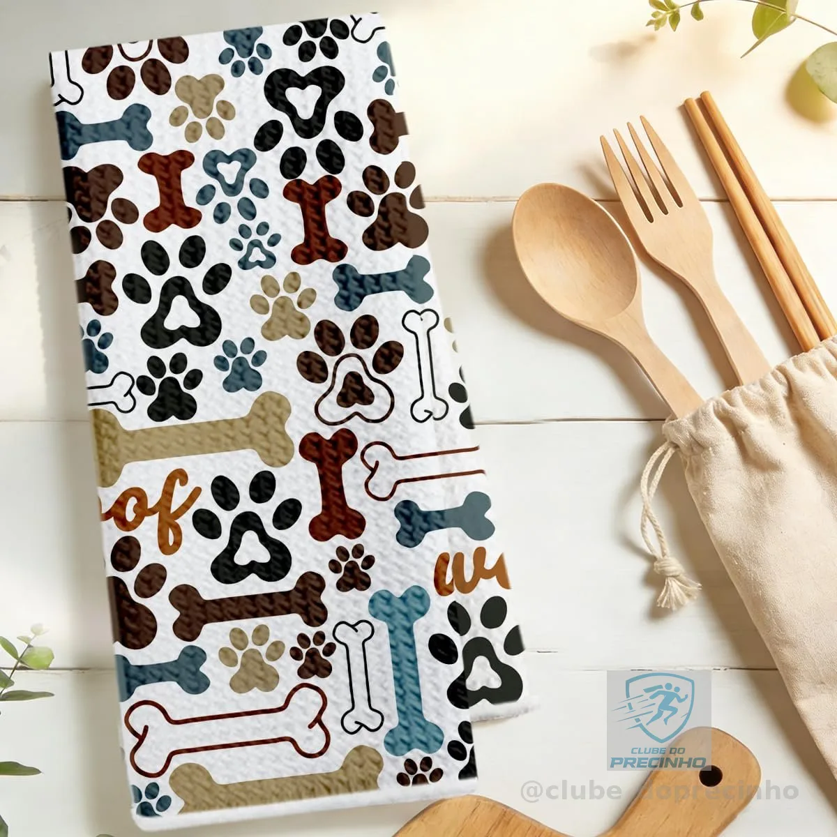Toalhas de cozinha com tema de filhote, toalha de prato de microfibra absorvente decorativa de pata de cachorro fofo, toalhas de mão de trama de waffle para casa de banho, cozinha, presentes para