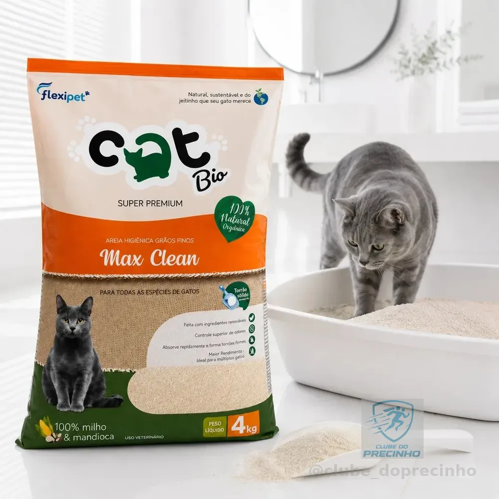 Areia Biodegradável Para Gatos Catbio 4kg Grãos Finos