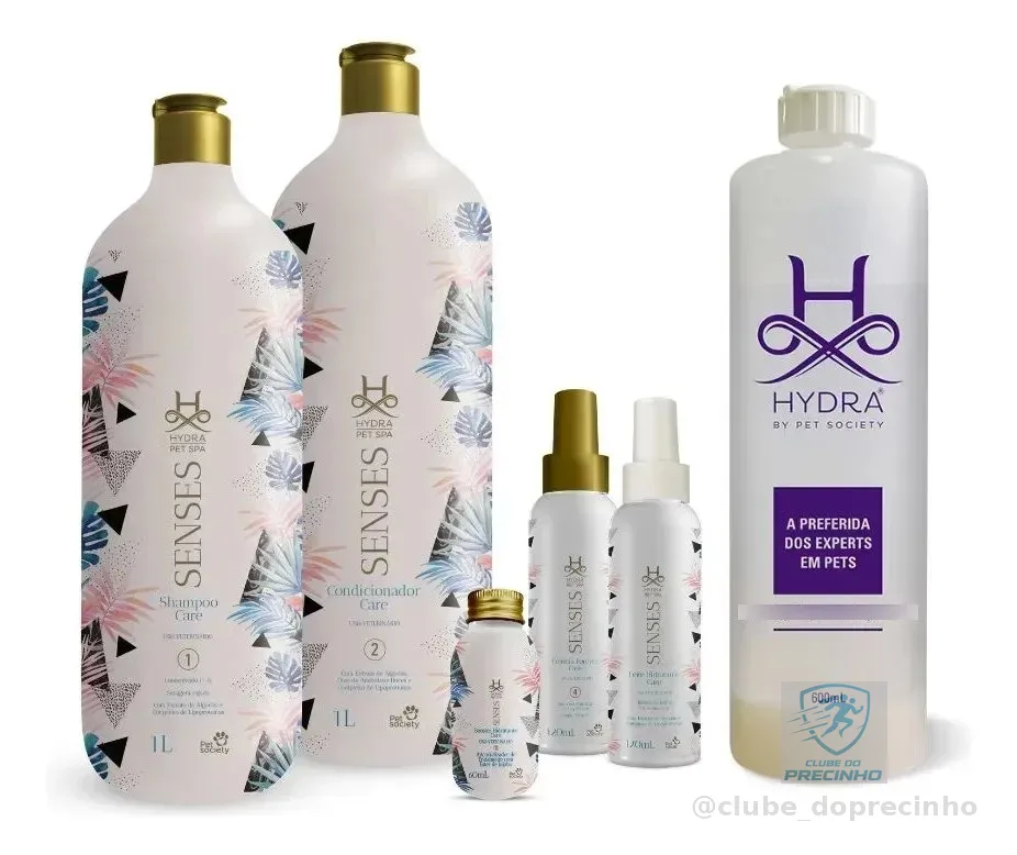 Kit Hydra Pet Spa Senses Care + Frasco Diluidor 600ml Hydra