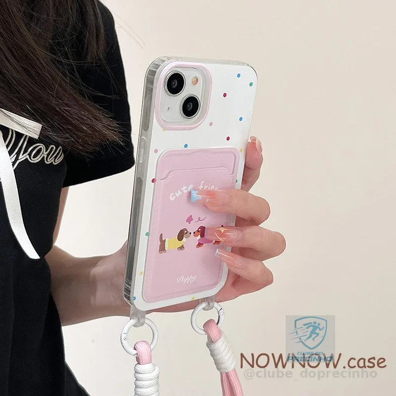 Capa De Telefone Para iPhone 15 14 13 12 11 Pro Max Plus X Xr XS 7 8 Bonito Desenho Animado Cachorro Salsicha premium Co