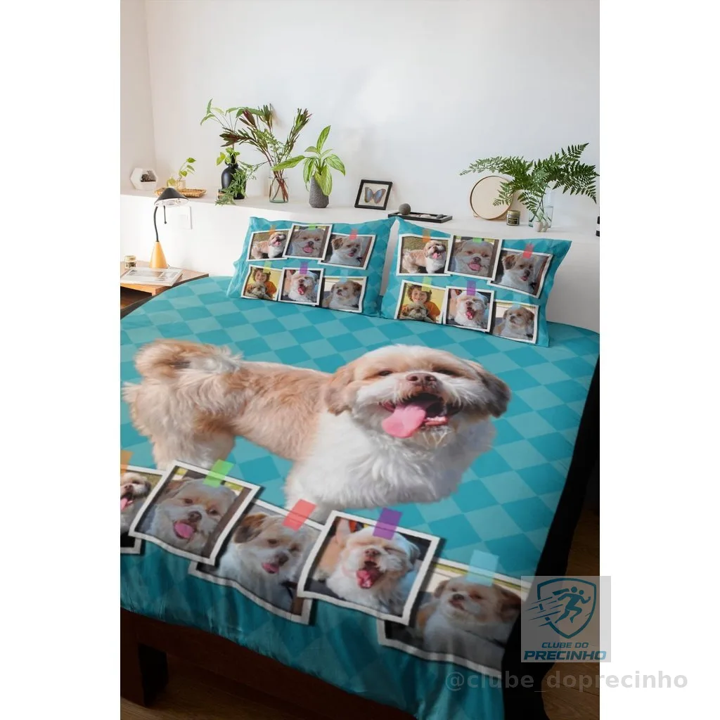 Jogo De Cama Estampa PET Animal De Estimação Solteiro Casal Queen King