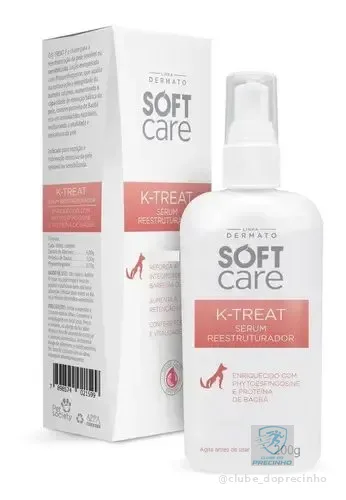 Sérum Reestruturador Soft Care K-Treat Cães e Gatos 60 mL