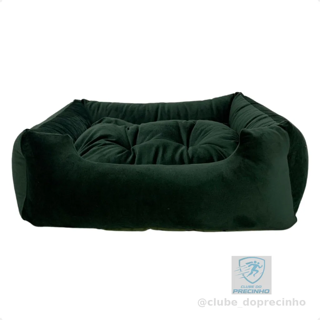 Cama Caminha Pet Suede Enchimento Siliconado e Zíper Removível