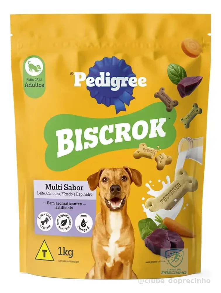Pedigree Biscrok Petisco para Cachorro Adulto Multi Sabor 1kg