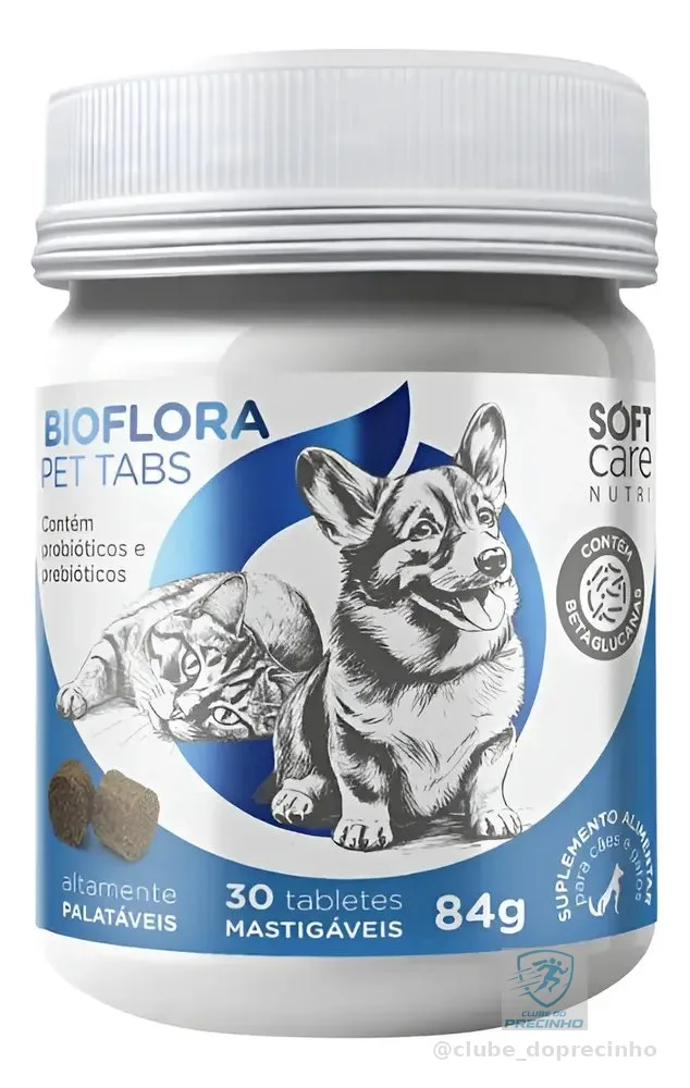 Bioflora Pet Tabs Soft Care Nutri - 30 Tabletes Mastigáveis
