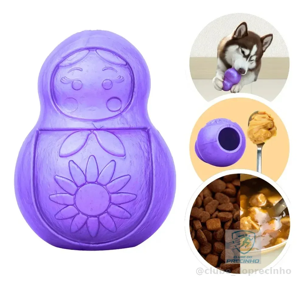 Bonequinha Lilás Petgames Brinquedo Recheável Mordedor Tam M