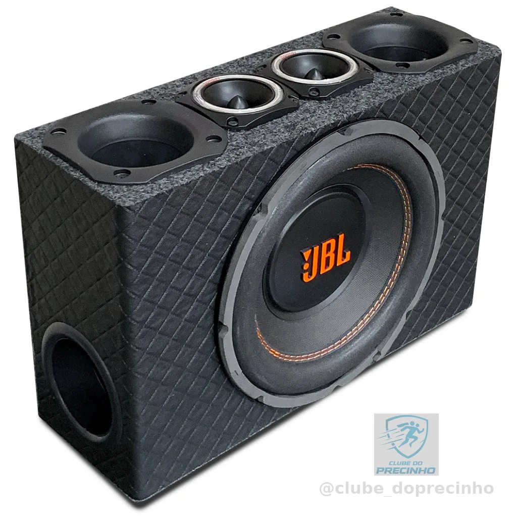 Caixa Trio De Som Automotivo Slim Subwoofer Jbl 10 Polegadas - Porta Malas Alto Falante