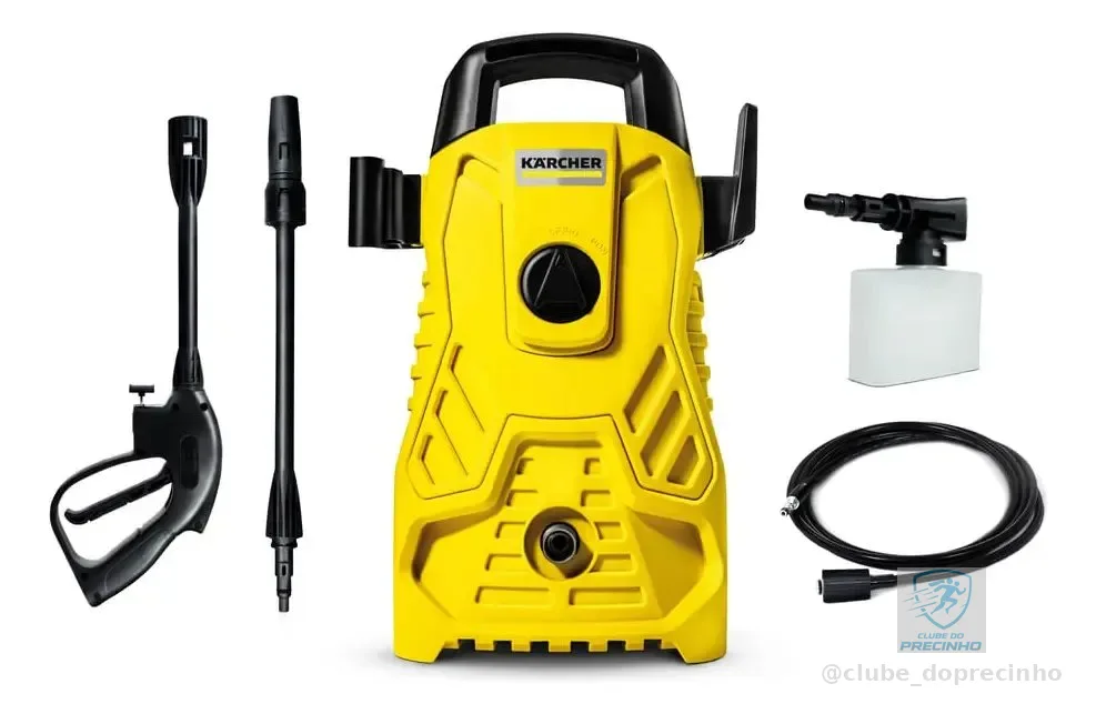 Lavadora de Alta pressão Kärcher Compacta 1500 PSI/Libras 1400W 300L/h com Aplicador de Detergente e Lança Regulável 220v