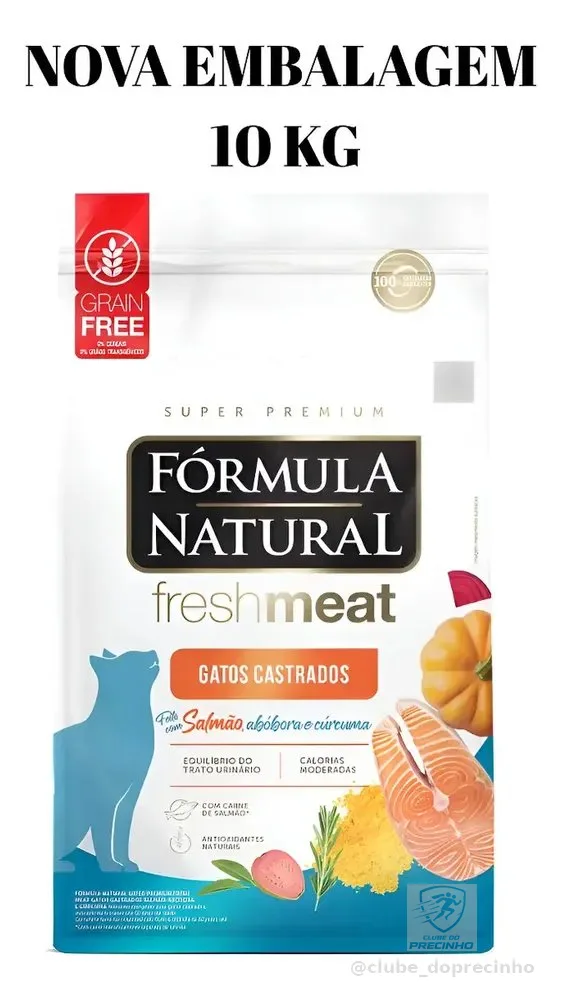 Ração Seca Fórmula Natural Gatos Castrados Adultos Salmão 10 Kg