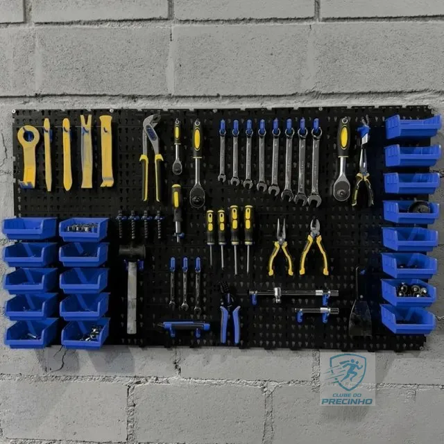 Painel Ferramentas Organizador Perfurado 118x52 + Brindes