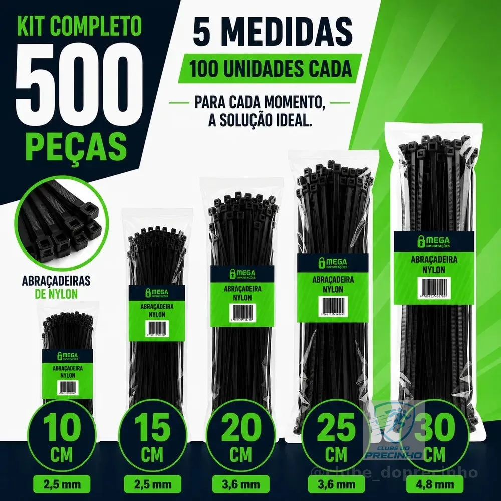 Kit 500 Abraçadeira Nylon Hellerman Plástica Enforca Gato Preto
