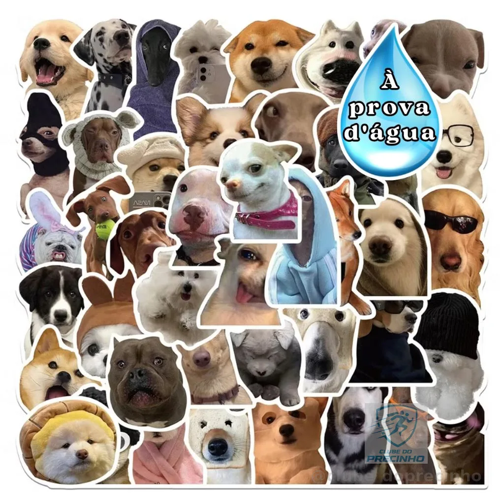 Cachorros Meme adesivos impermeável 25/50 unidades stickers
