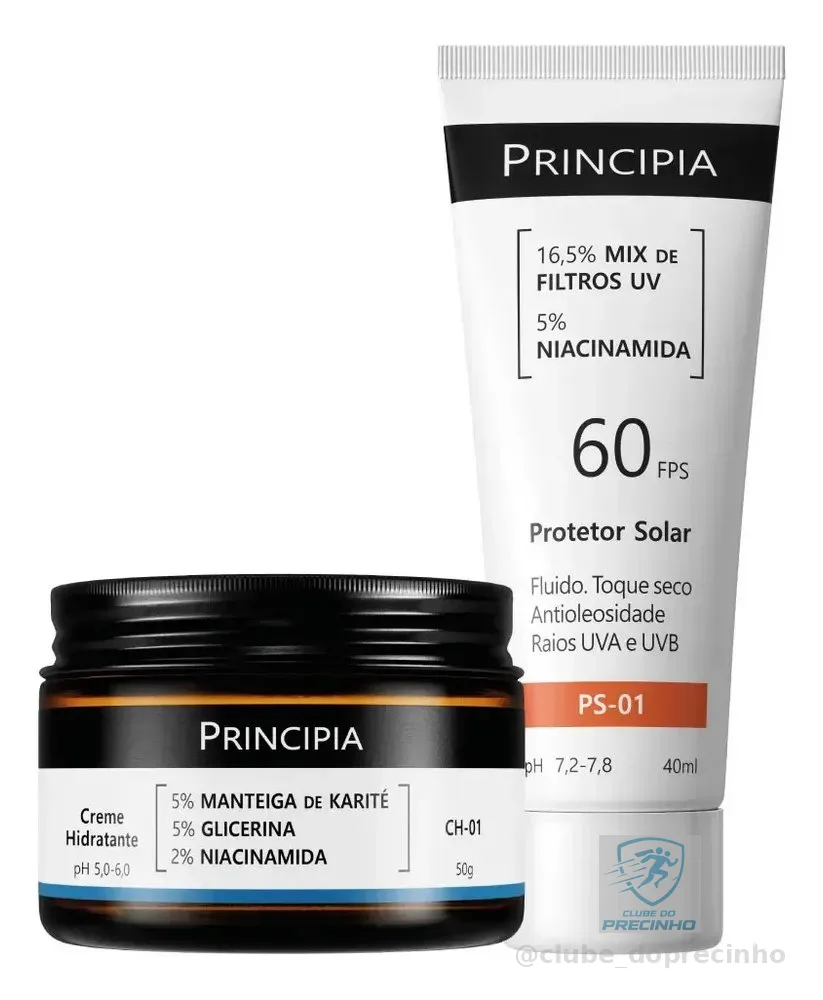 Principia Kit Hidratação E Proteção Facial Ch-o1 + Ps-01 Todo Tipo De Pele Dia/noite
