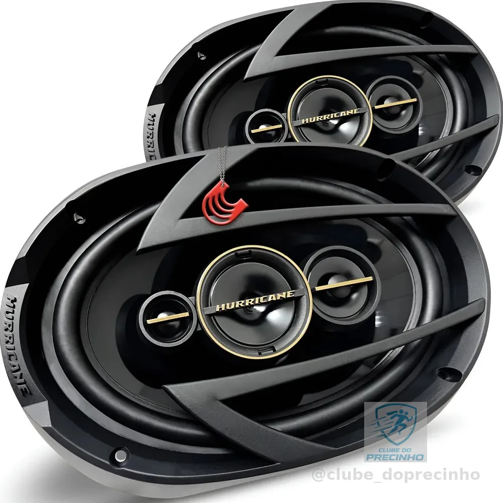 Par Alto Falante 6x9 Automotivo Som 260w Hurricane A69q Preto