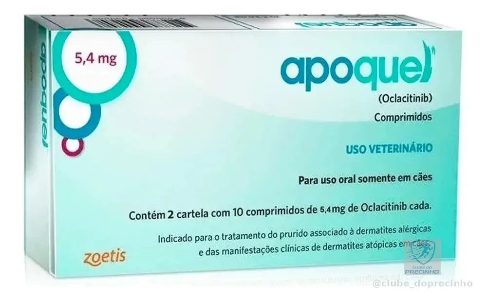 Apoquel Zoetis Dermatológico Para Cães 5,4 Mg