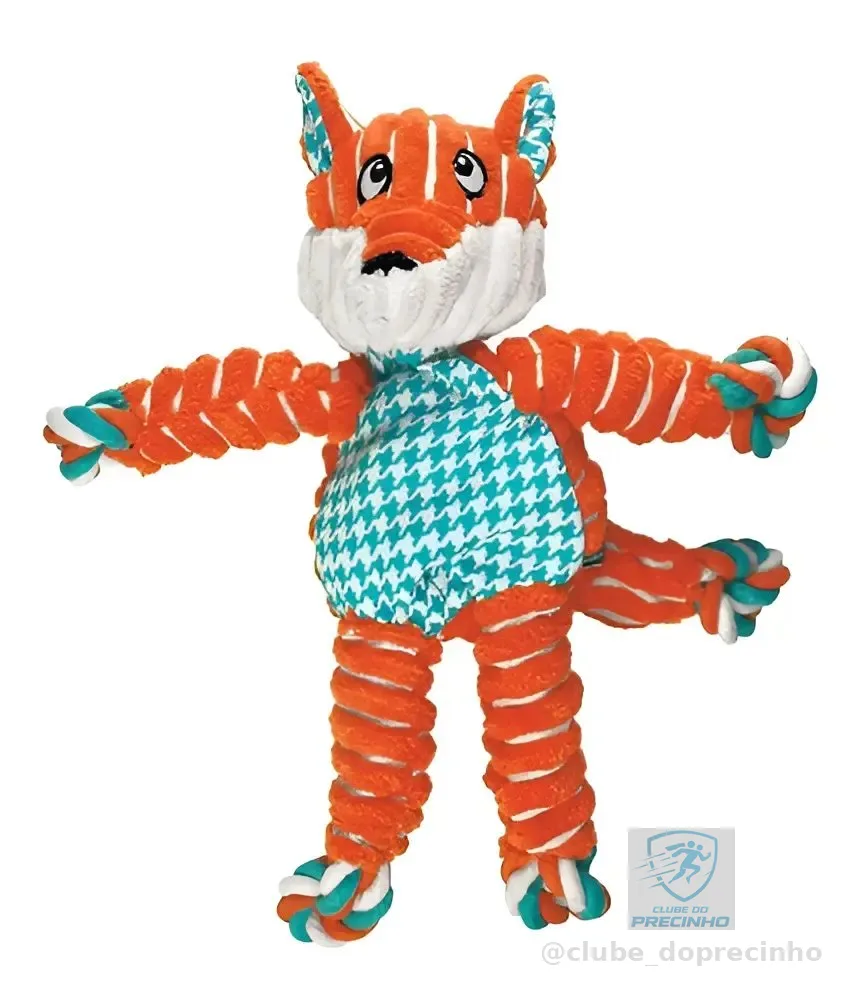 Brinquedo de Pelúcia para Cão Kong Floppy Knots Raposa com Som