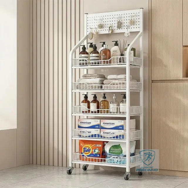 Armário 80cm Organizador De Metal Com 5 Prateleiras