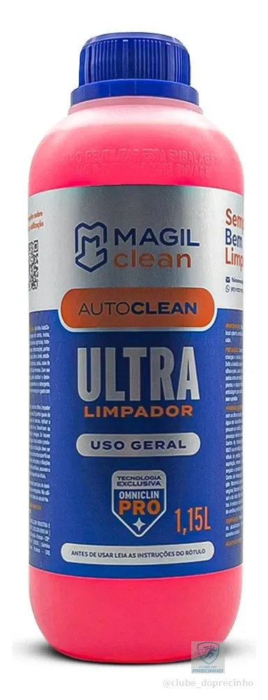 Magilclean - Ultra Limpador Auto Clean - Shampoo Automotivo Removedor Sujeiras 1,15 Litro