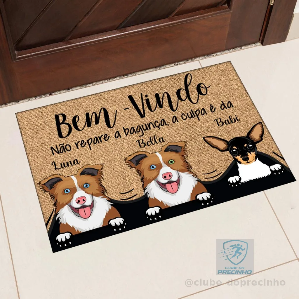 Tapete de Porta Personalize seus PETS  40x60