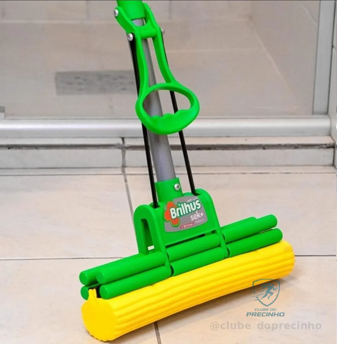 Brilhus - Mop Sek+ Lava e Seca com Esponja de Alta Absorção e Cabo Retrátil até 89cm para Limpeza Pesada, Bettanin