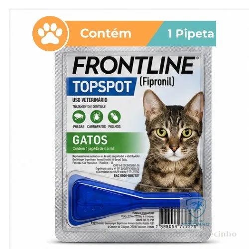 Frontline Top Spot 01kg a 10kg 0,5ml 1 Dose Antipulgas Para Gatos