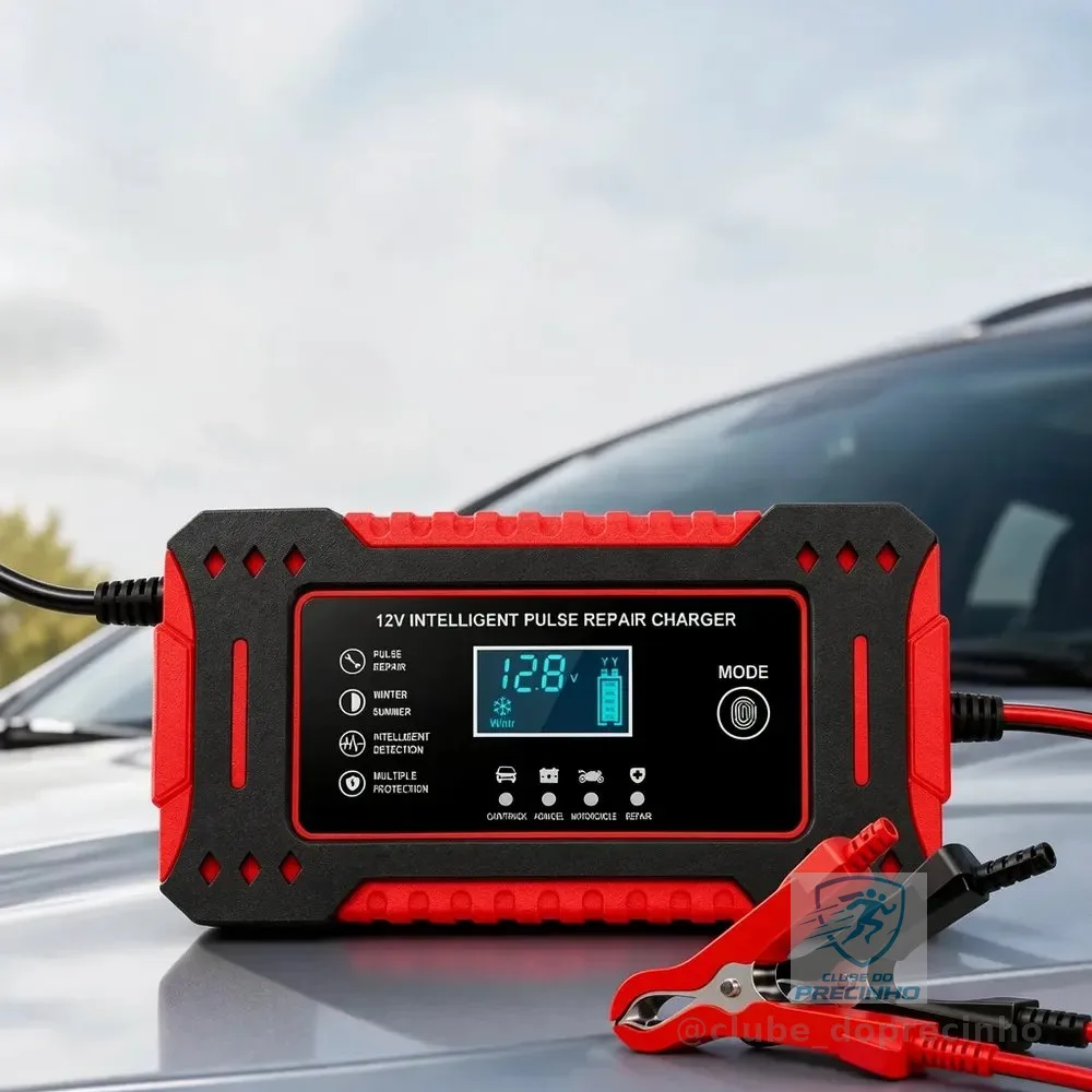 Carregador Bateria Carro Moto Bivolt Inteligente Kinetx