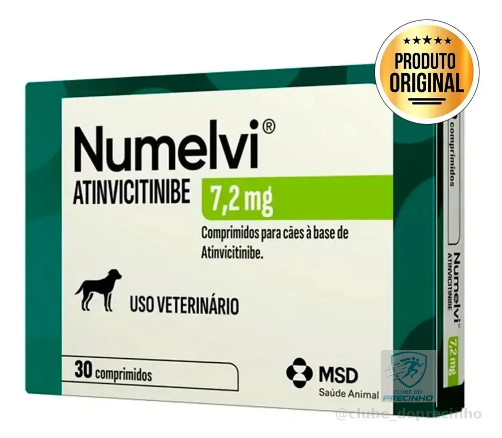 Numelvi 7,2mg Tratamento Cães Dermatite Coceira Alergia 30cp