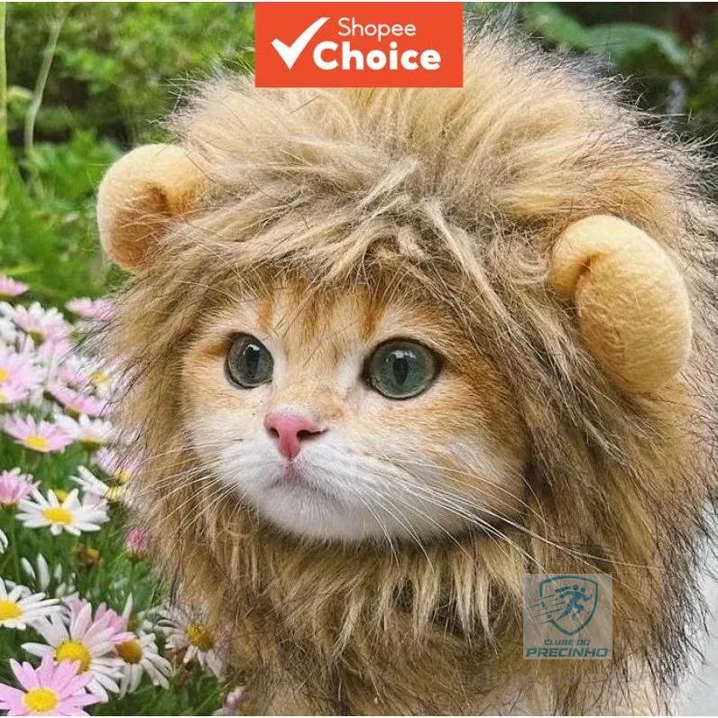 Juba De Leão Fofo Para Gato Cachorro Cosplay Peruca Chapéu Animais De Estimação Pequenos