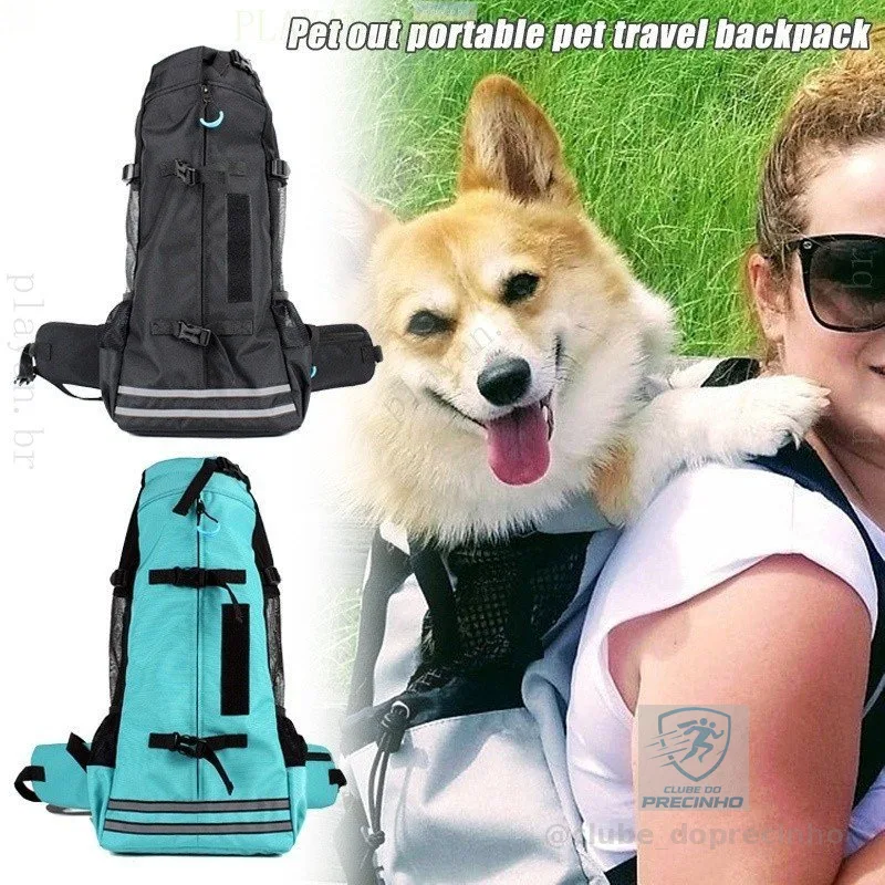 Pet Mochila Respirável Dog Carrier Bag Para Cães De Grande Porte Bulldog Ajustável Sacos De Viagem Portátil