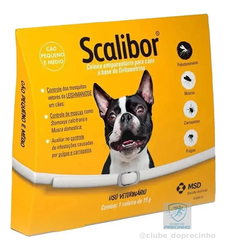 Coleira Antiparasitária Scalibor 48cm Cães Pulgas Carrapatos MSD