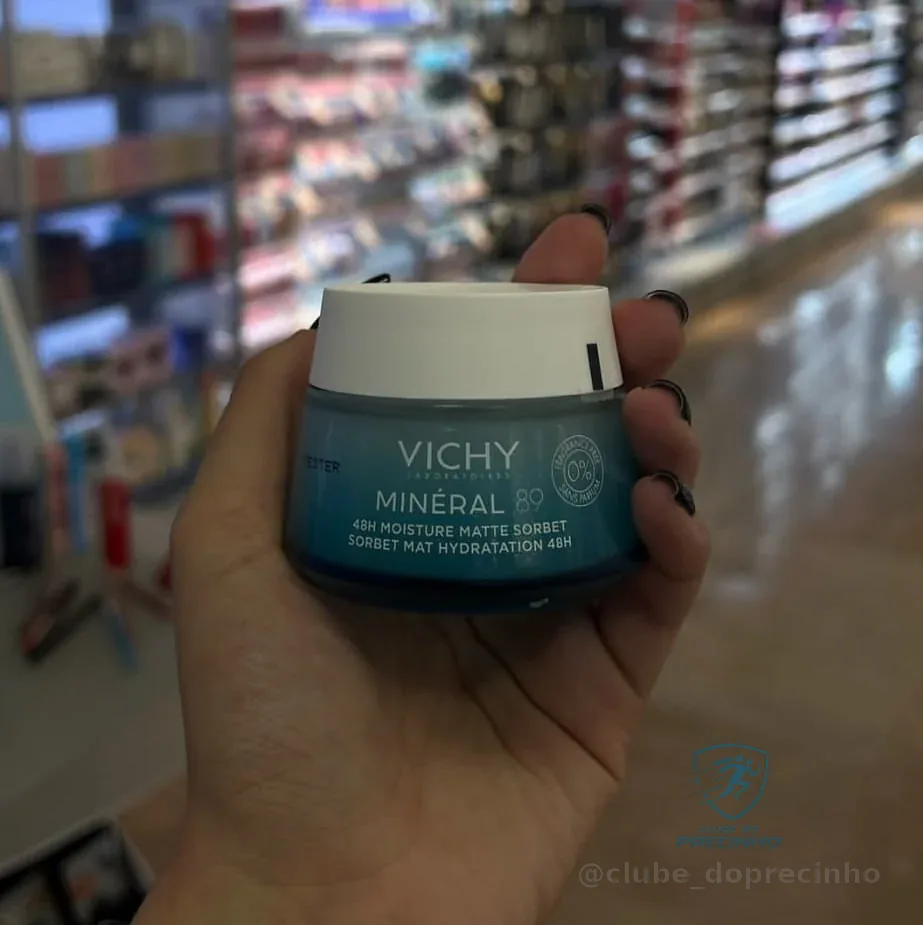 Gel Hidratante Facial Efeito Matte Antioleosidade Para Pele Oleosa E Mista Com Ácido Hialurônico E Salicílico Hidratação 48h, Minéral 89 Sorbet Vichy, 50ml Todo Tipo De Pele Dia/noite