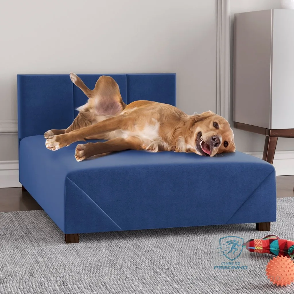 Cama para Cachorro ou Gato Caminha Box Pet em Suede 60cm/80cm