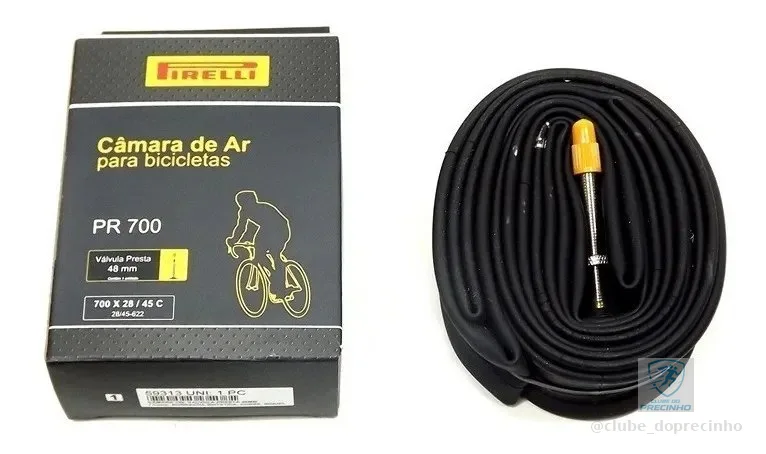 Câmara Ar Pirelli Speed Aro 700 X 28/45 Gravel Presta 60mm
