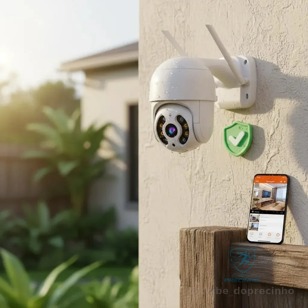 Câmera Segurança Wifi Externa Maxnova Speed Dome 1080p Infravermelho Ip66 Branco