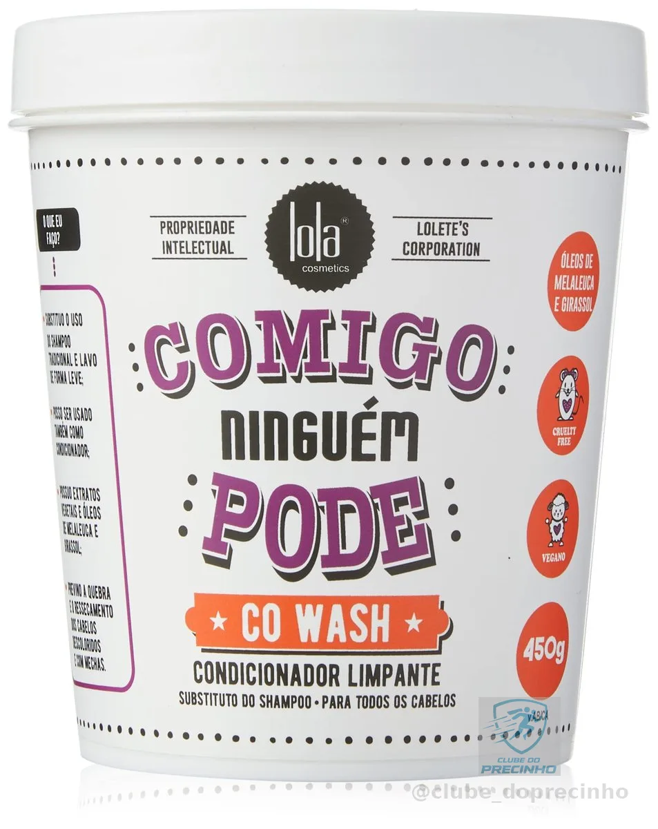 Comigo Ninguém Pode Condicionador Limpante 450g, Lola Cosmetics