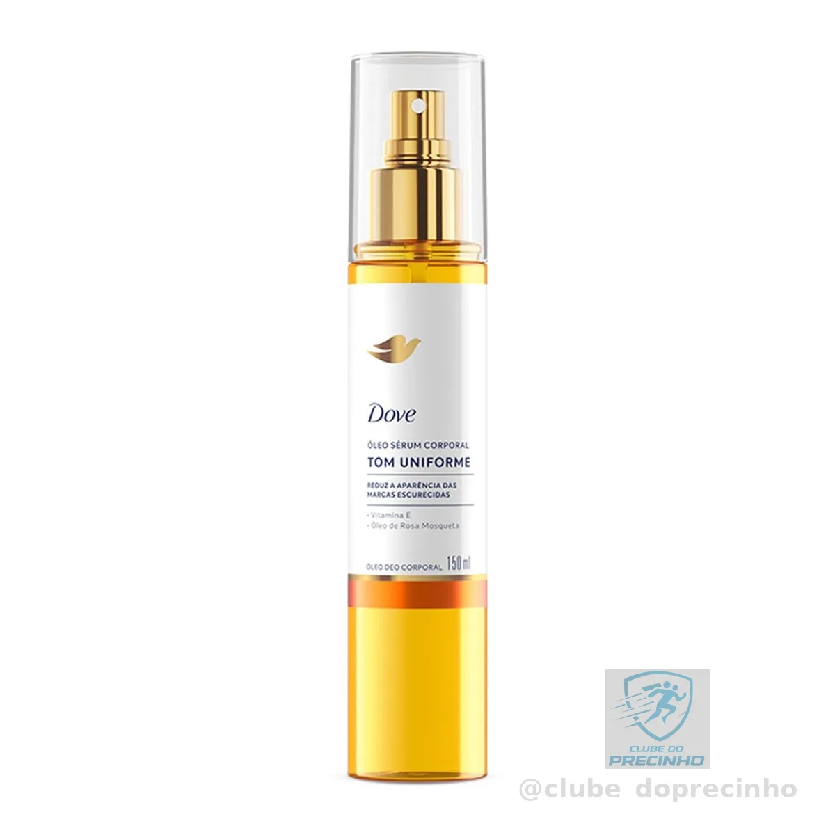 Dove Óleo Corporal Sérum Tom Uniforme Vitamina E e Óleo de Rosa Mosqueta 150ml