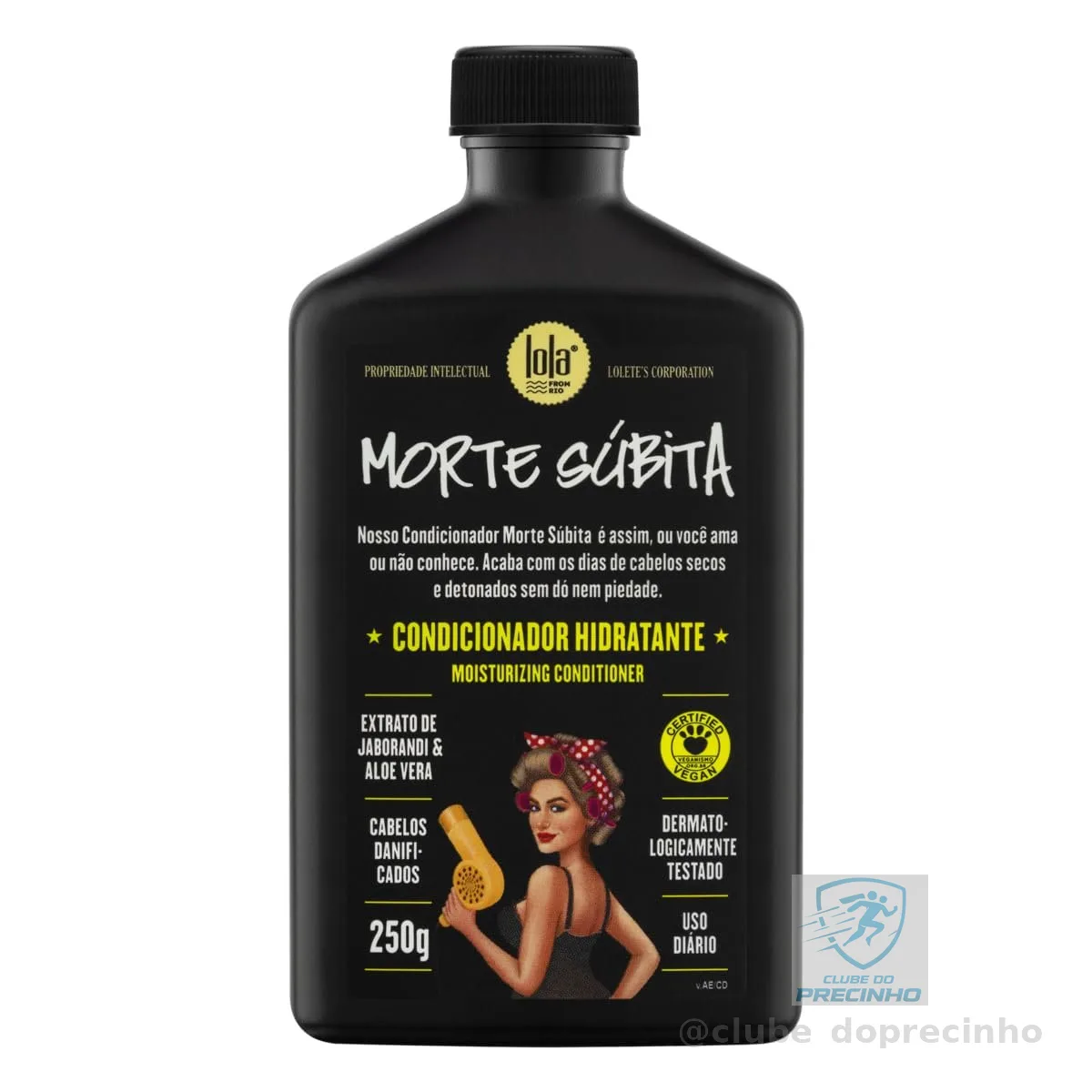 Lola From Rio - Morte Subita - Condicionador hidratante para todos os tipos de cabelos secos e danificados, vegano, sem crueldade, sem parabenos, sem sulfatos, 250 g